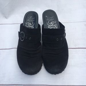 Black Dansko Nadine Heeled Clogs